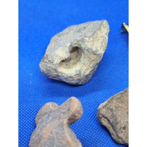 Pre Columbian Stone Carved Heads, Lot Of 3 - Estate Find! - Picture 12 of 13